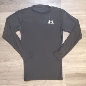 Under Armour Cold Gear Shirt Men's Medium Black Adult Compression Fit Crew Neck